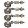 4 PCS Big Size Drawer Pulls Retro Copper Mounting Screws Bronze Tear Drop Pulls Zinc Alloy Cabinet Pull Handles Cabinet Upgrade