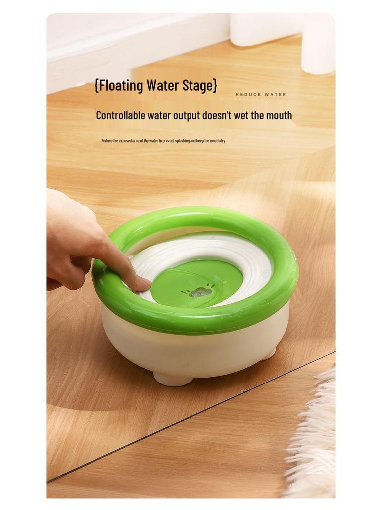 Cloud Floating Anti-Spill Dog Water Bowl - Non-Slip, Anti-Tip Pet Drinking Bowl