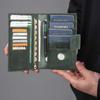 CONTACT'S Hakiki Deri Erkek Clutch Cüzdan Pasaport Tutucu Uzun Çanta Kredi Kartı Yuvası Taşınabilir Kart Çantası Seyahat Cüzdanları