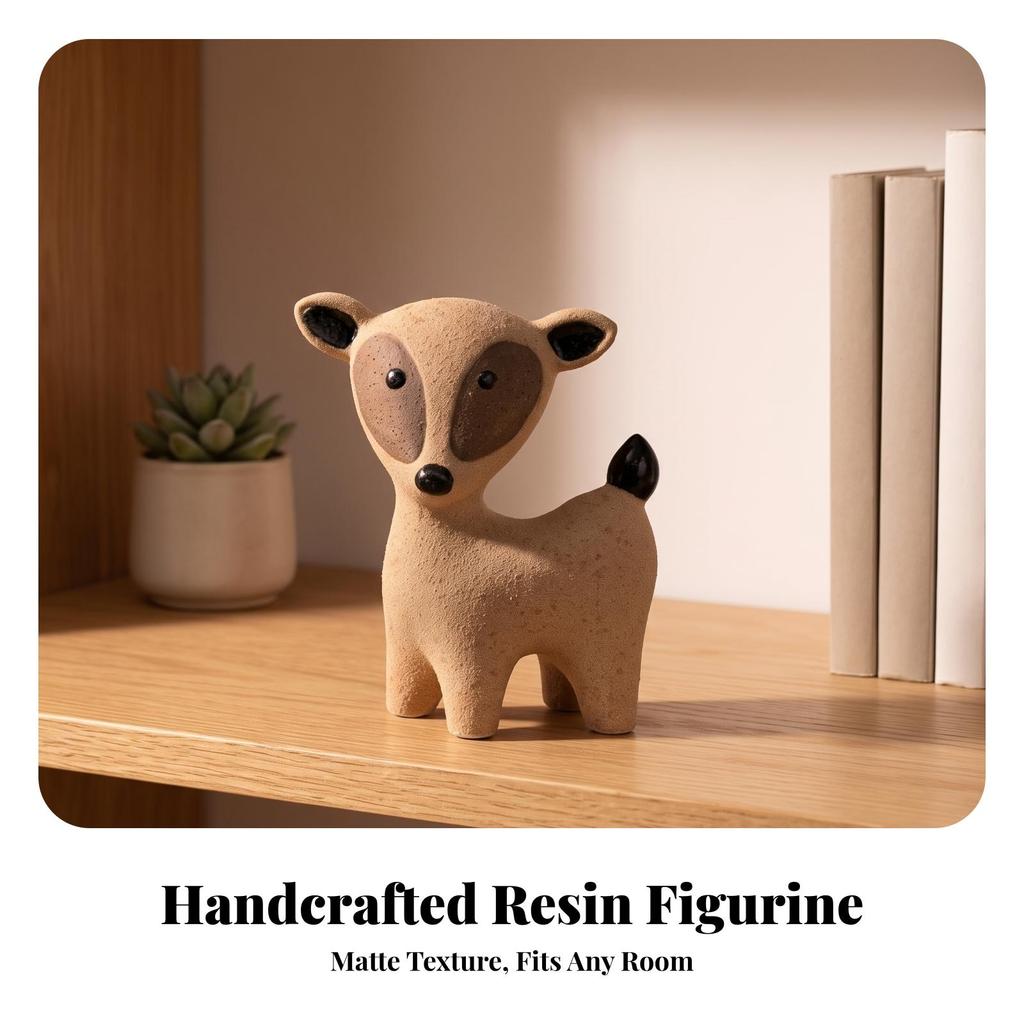 Resin Figurine Decorative Feline Sculpture Indoor for Living Room