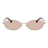 Chanel Custom Design Metal Oval Sunglasses Women sunglasses Light-Gold CH2227S-C310SW