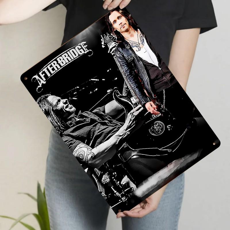 

AfterBridge Band Rock Music Guitarist Portrait Custom Metal Wall Art Decor for Music Lovers 20x30cm（7.8x11.8inch）