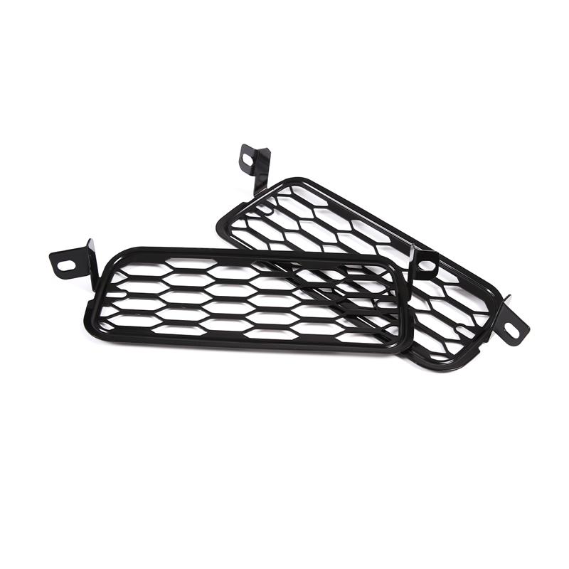 2pcs Stainless Steel Car Front Fog Light Cover Honeycomb Grille Grill Trim For LADA NIVA Auto External