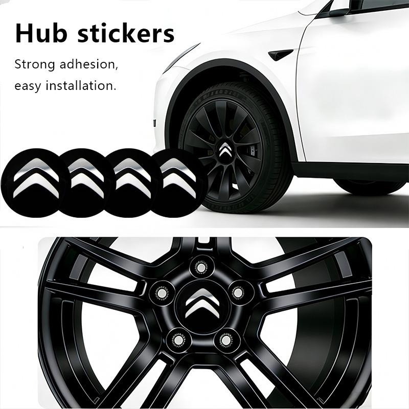 4pcs 56mm car wheel hub center cover logo sticker For Citroen C1 C3 C4 C5 C6 2CV VTS Picasso Cross Cactus RD3 C4L DS3 DS4 DS5