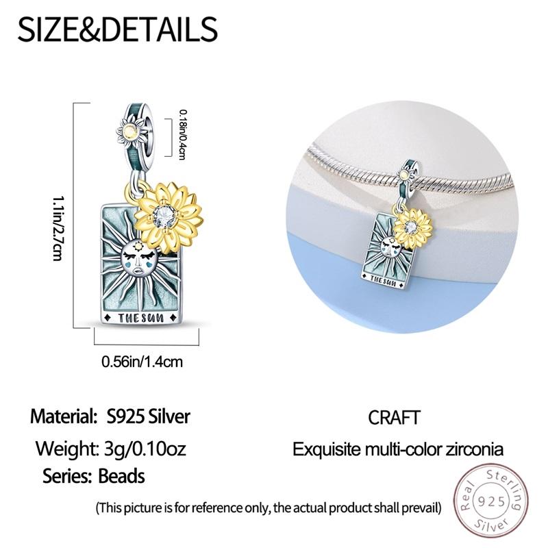 100% Copper Tarot Sun Shining Zircon Beads 3Mm Diy Holiday Exquisite Jewelry Gift Making