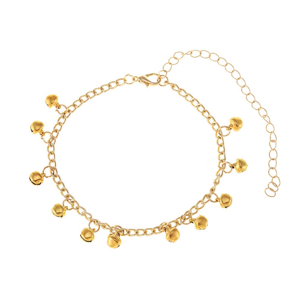 European and American Bohemian Wave Tassel Bell Anklet Women's Foot Jewelry.