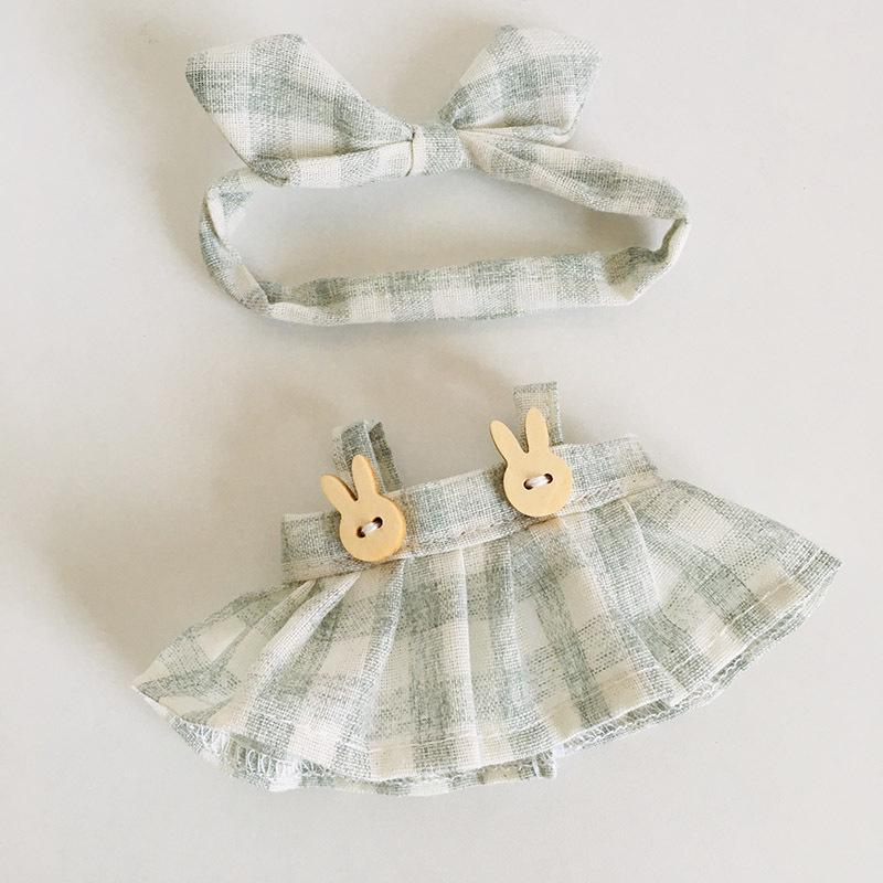 בגדי בובת קטיפה ויניל חמודה 17 ס"מ קופסה עיוורת - תליון LaBuBu שמלת אביזרים