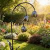 Artistic Lilies of the Valley Wind Bells Sculpture Iron Flower Garden Stake For Outdoor Porch Lawn Backyard Decoration 85AD