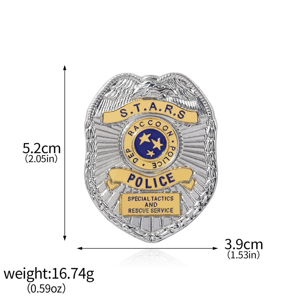Resident Evil Raccoon City Police Badge Necklace STARS Keychain Metal Gift for Women Men Backpack Accessories