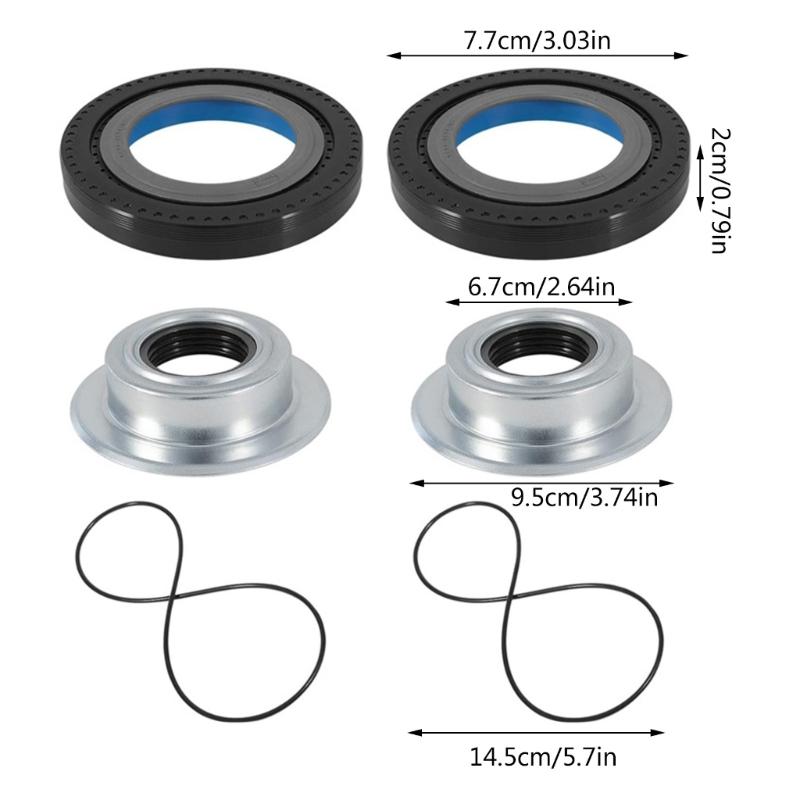 Tube Dust Seal Set Simple Install Front Axles Seal Set Essential Front Axles Vacuum Seal Set Suitable for Dana 2005-209