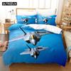 3D Jet Fighter Battle Plane  F-22 Bedding Sets Duvet Cover Set With Pillowcase Twin Full Queen King Bedclothes Bed Linen
