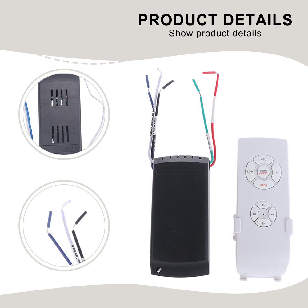 Comprehensive Remote Control Kit for Ceiling Fan Lights Offering 6 Speed Settings and Convenient Timer Features