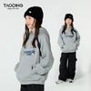 Girl's Autumn Winter Round Neck Letter Print Thick Fleece Sweatshirt