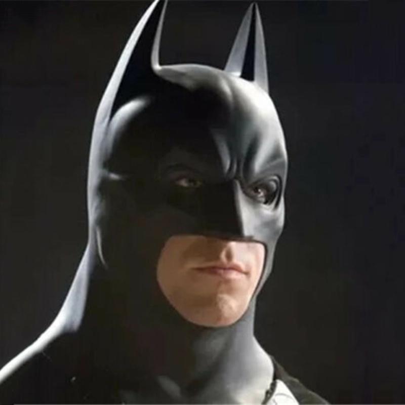 Ultimat Batman Helmask med Huva För Vuxen Cosplay The Dark Knight Rises Halloween Rekvisita