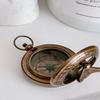 Brass Pocket Sundial Compass Vintage Nautical Hiking Accessory Home Decor