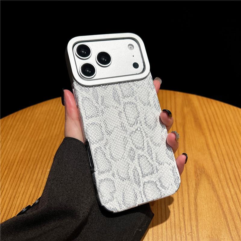 Premium Sense Applies To Iphone17promax Mobile Phone Case, Snakeskin Pattern Apple 16 Magnetic Suction 15 Anti-drop 14 Protective Case