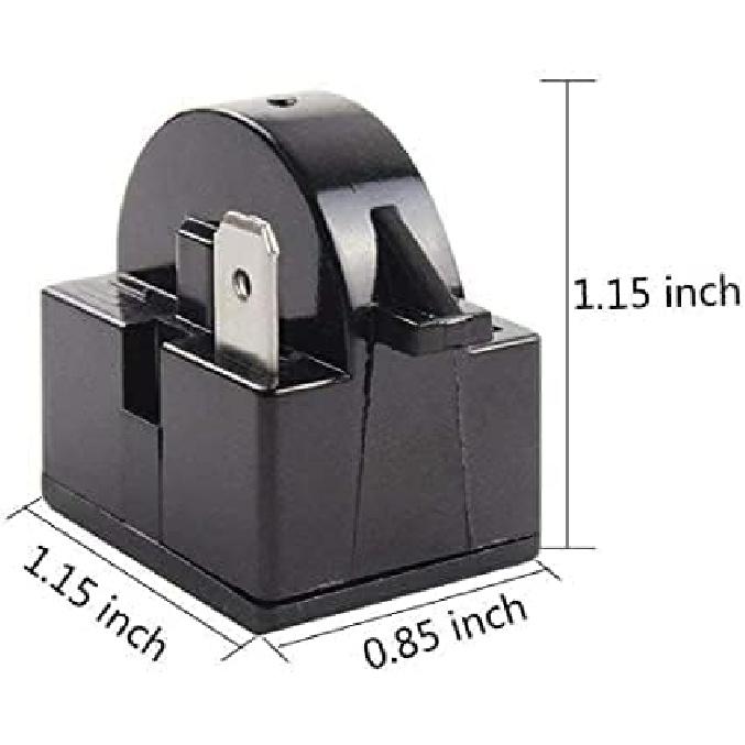 1 Pin QP2-4.7 Start Relay and Overload Kit for Mini Fridge,Compact Refrigerator,Beverage & Wine/Beer Cooler,Deep Freezer