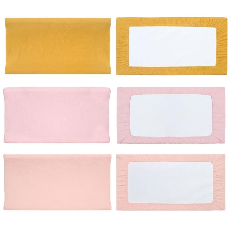 Newborn Baby Diaper Changing Pad Cover Cover Soft Stretchy Muslin Breathable Cover Change Table Cover for Lounger Cover