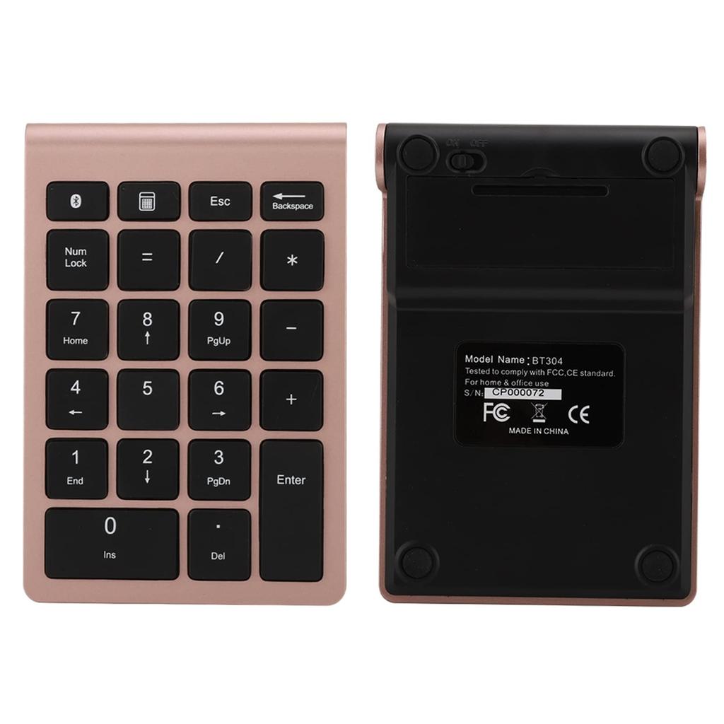 Wireless Mini Keyboard with Numeric Keypad - Bluetooth 5.0 Ergonomic 22-Key Keypad for Android and Mac OS - Scissor-Foot Key Design - 80 Hours of Use