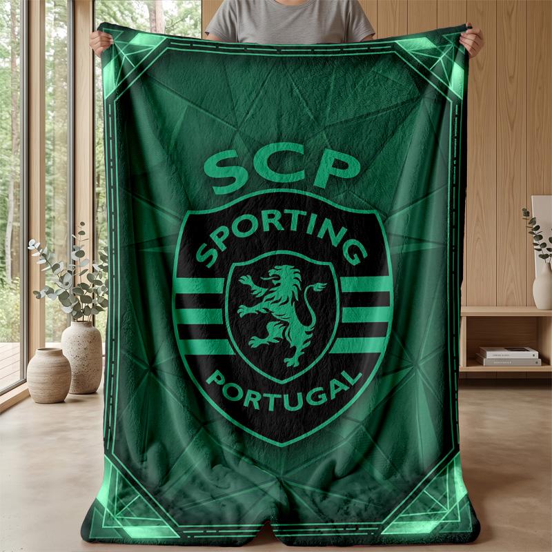 Coperta in pile di flanella morbida FC Sporting CP Leggera Accogliente Calda Coperta da divano letto Decorazione per la casa