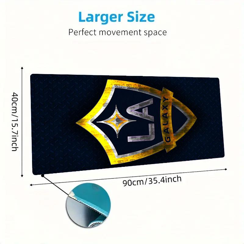 LA Galaxy Mouse Pad, Large Gaming Desk Mat, Non-slip XXL Mousepad for Laptop & Tablet, Mini PC Playmat with Stitched Edges