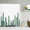 Cactus Shower Curtains Waterproof Polyester Fabric Shower Curtains Tropical Plants Bathroom Screen Curtain Home Decor 180X180cm