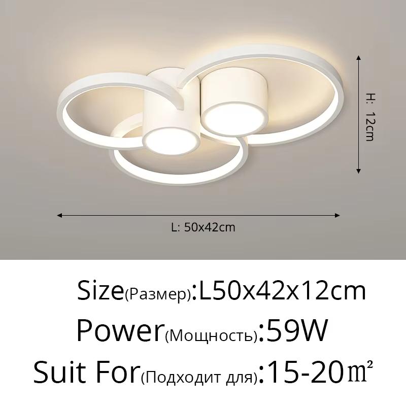 Nordic Black White LED Ceiling Light Modern Design Irregular Ceiling Light Dining Room Living Room Bedroom Lighting Fixtures