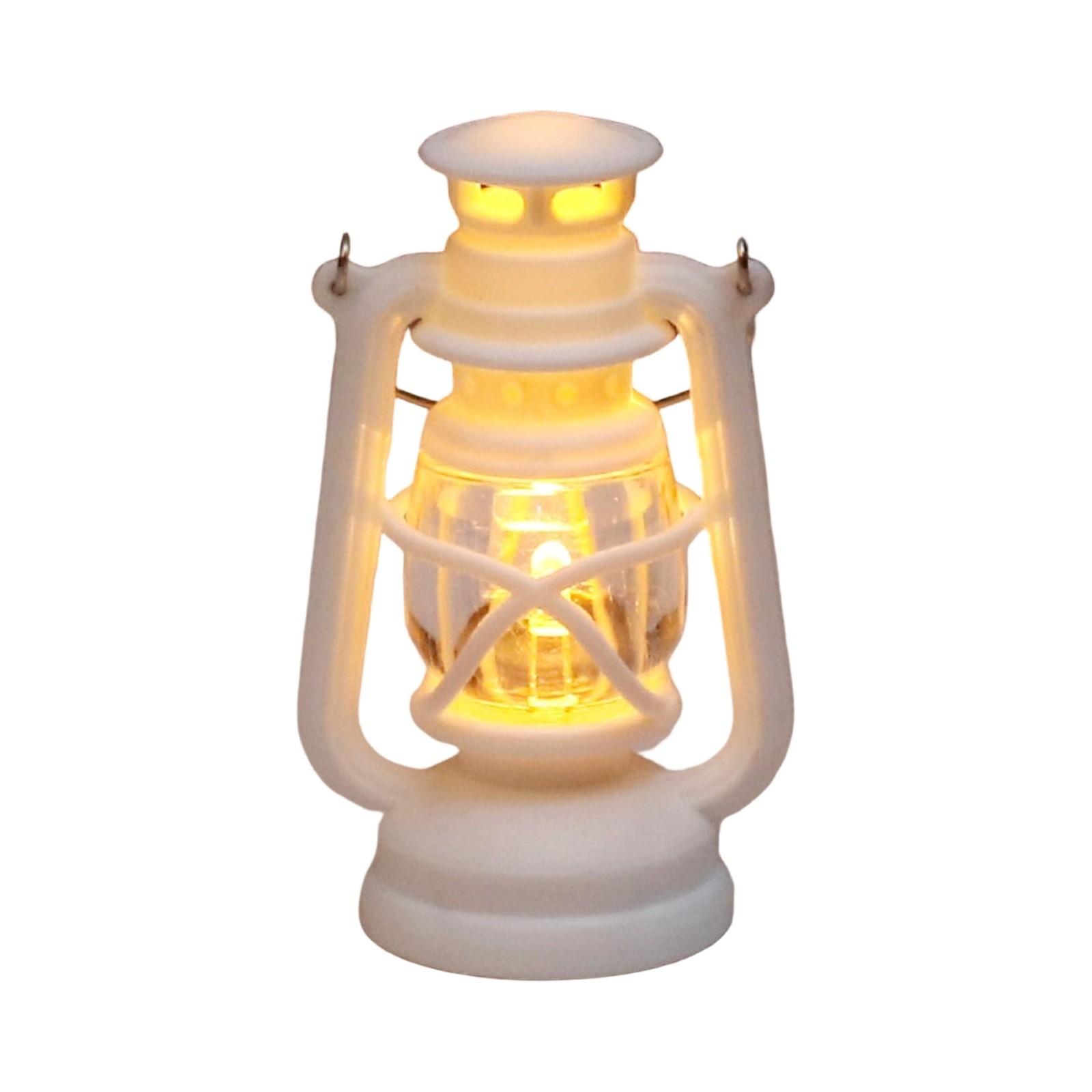Mini LED Lantern Vintage Style Portable Lantern Camping Lantern Decorative Lantern Tabletop Lantern Indoor Outdoor Lantern Set of 2 One Size белый