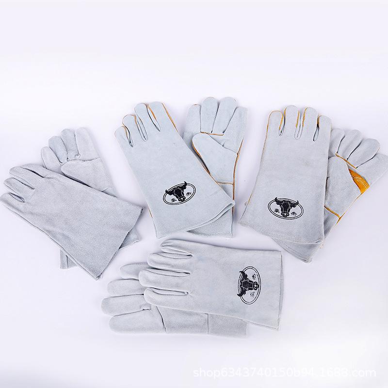 Full Grain Cowhide Welding Gloves - Heat Insulation & High Temperature Protection