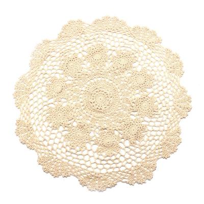 1PC Round Tablecloth Doily Table Cloth Crochet Lace Cotton Cover Mat Banquet Wedding Decoration