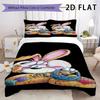 Diddl Pattern Bedding Uilt Set Uilt Cover Pillowcase Home Decoration Birthday Gift (1 * Duvet Cover + 2 * Pillowcase Without Core)