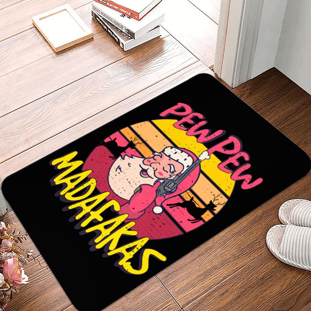 

Ковер-циновка Рождественский Дед Мороз Забавный стиль Придверный коврик Гостиная Комнатный Уличный Коврик Противоскользящий Кухня Сад Декор Ванная 40X60cm-16x24in