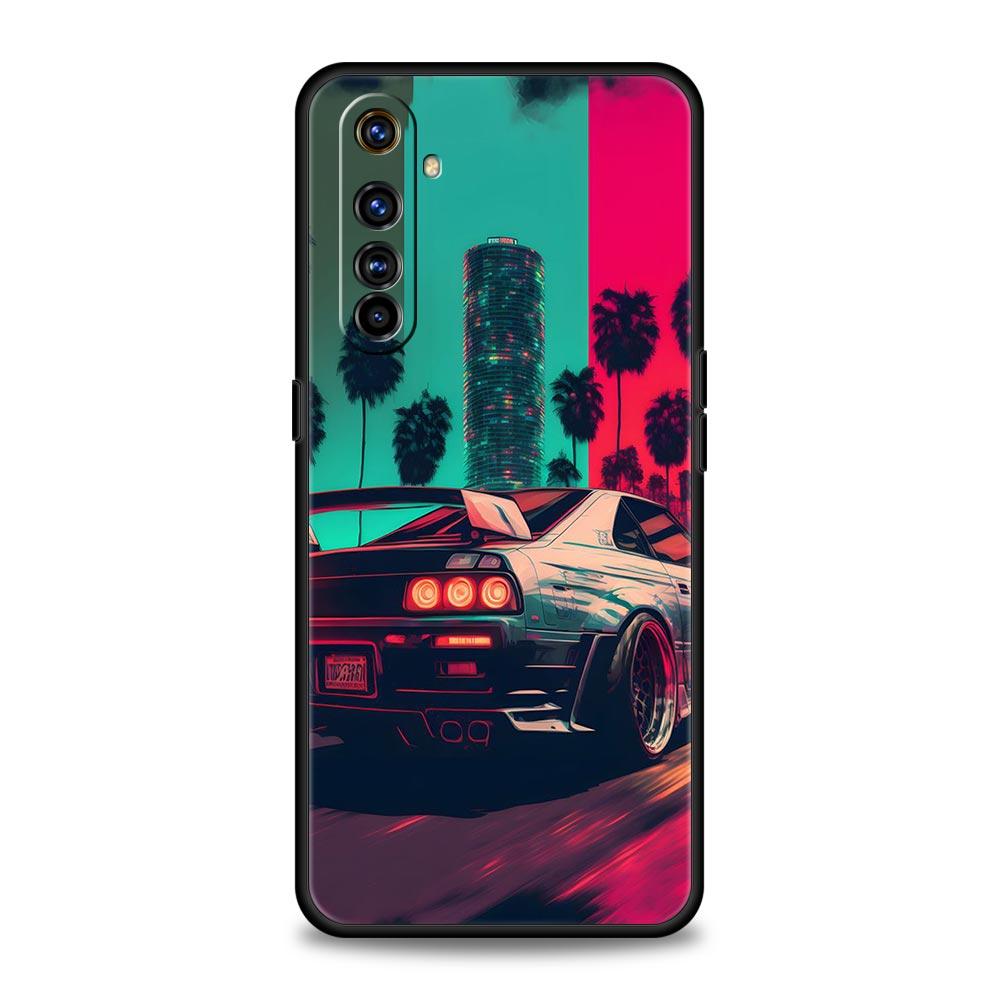 For Realme 10 9 8 5G 7 6 GT2 Pro Plus 9i 8i C21 C11 C25 C35 Sports Car JDM Tokyo Drift Phone Case For Realme GT Neo 2 3 3T Cover
