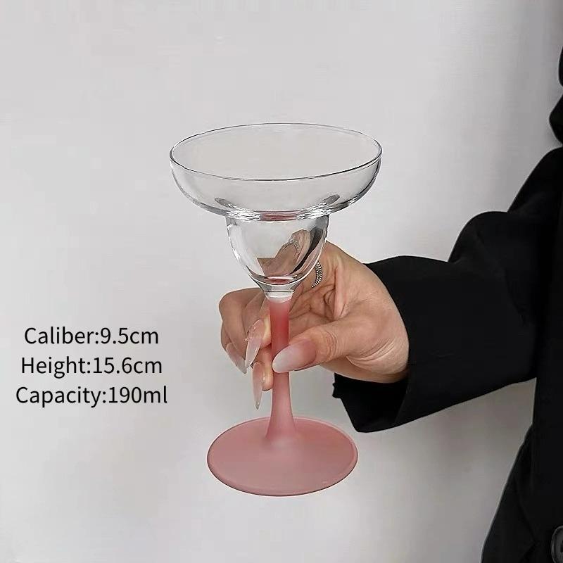 Margarita Glass Cup Classic Handmade Cocktail Glasses Cups Flying Saucer Cup Wide Mouth Glass Goblet Party Gift