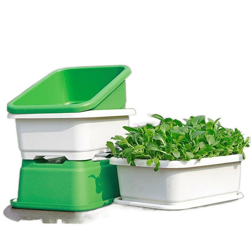 Durable Large Rectangular Plastic Vegetable Growing Pot for Balconies