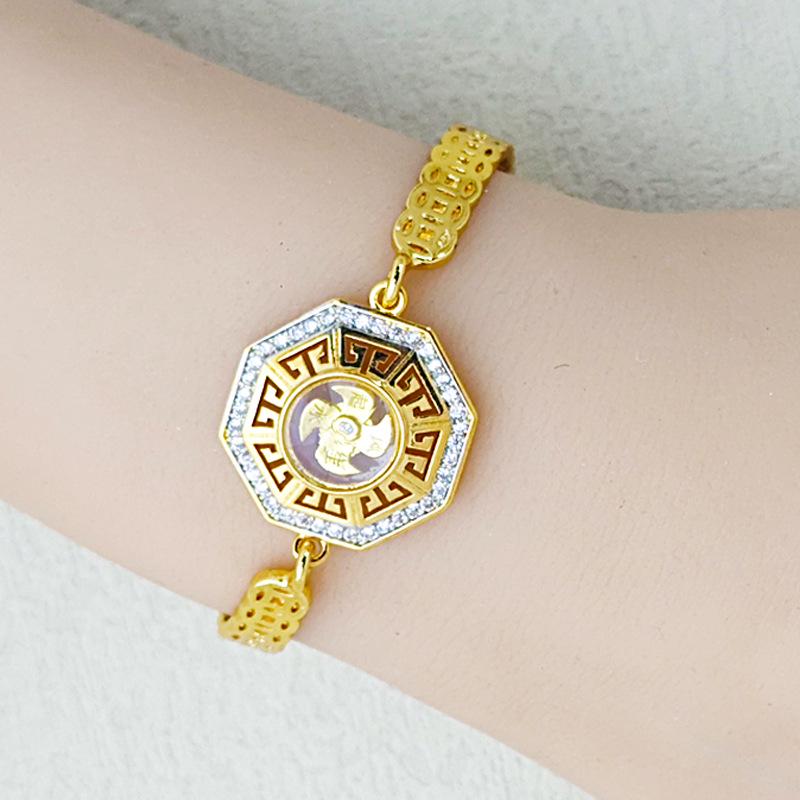 

Браслеты-мельницы Багуа из тайского храма с позолотой и бриллиантовыми украшениями