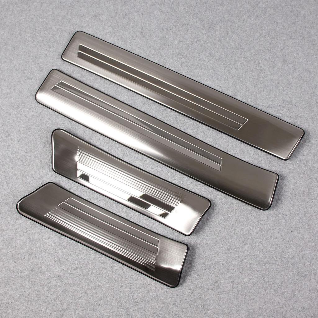 RUIQ Stainless Steel Interior Step Garnish for Nissan Kicks Designed for Nissan Kicks (P15 Model) - Silver,