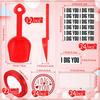 Chumia Valentine's Day Plastic Toy Shovels I Dig You Toy Shovels Set with I Dig You Stickers Valentine Tags with Ribbon Favor(133 Pieces)