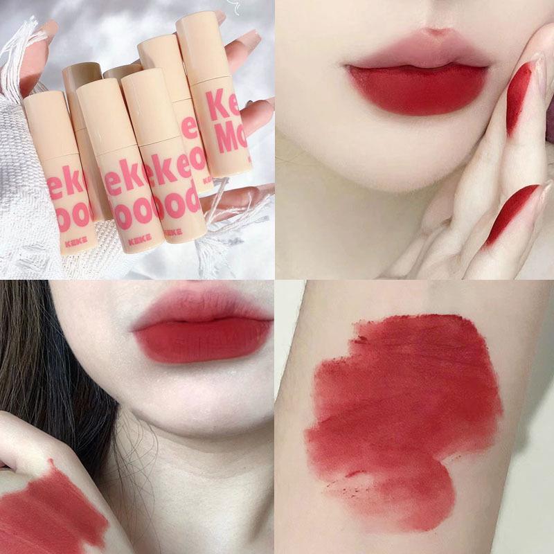KeKeMood Velvet Matte Lip Mousse: Long-Lasting, Whitening, Affordable Gloss for Students