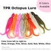 5PCS 10cm/4g Octopus Squid Bait Fluo Saltwater Snapper Fishing Soft Lure TPR Material Kabura Pesca Wobbler Fishing Tackle