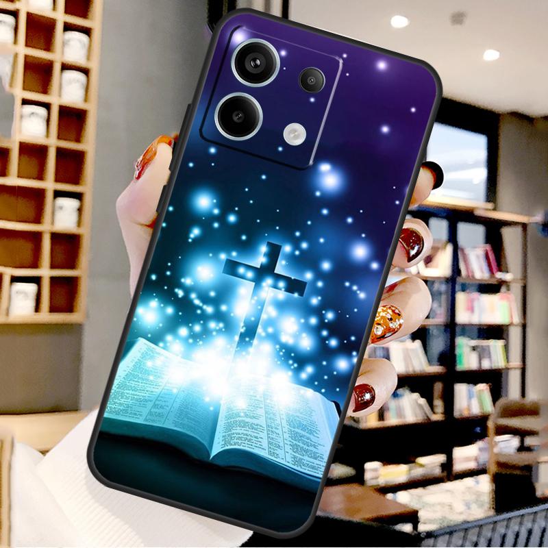 Jesus Cross For Xiaomi Redmi Note 14 Pro 12 11 9 10 13 15 Pro Plus Case For Redmi 15 10C 12C 13C 14C 15C