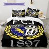 Set Copripiumino Trapuntato Juve Federa Federe Decorazione Casa Regalo di Compleanno (1 * copripiumino + 2 * federa, senza nucleo)