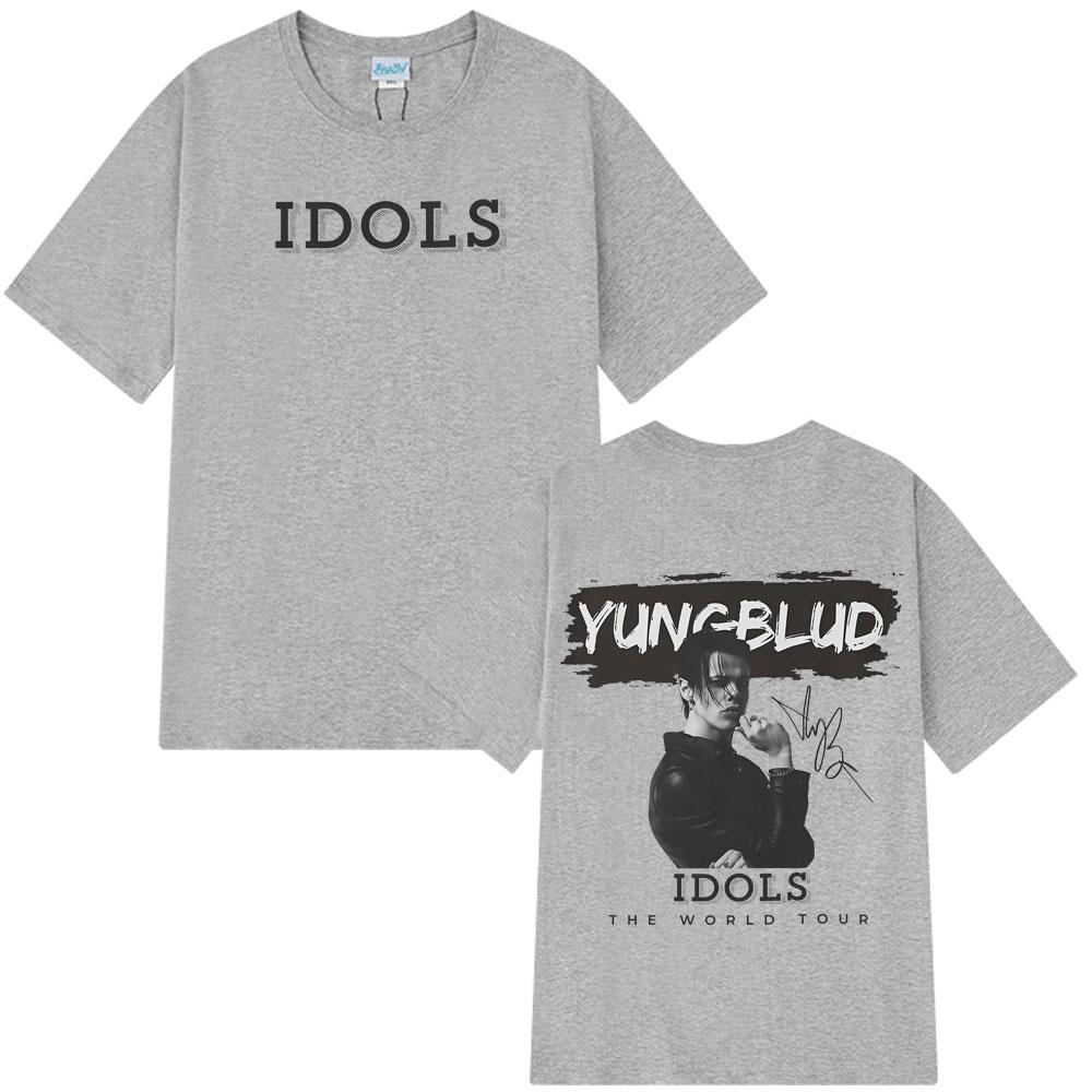 Personnalisation Yungblud Tournée Mondiale 2025 Nouveaux Idoles T-shirt Vintage Unisexe Unisexe Punk Rock T-shirts Manches Courtes Coton Hiphop Overs