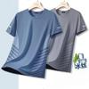 Men's Summer Quick-Dry Mesh Fitness T-Shirt, Elastic Casual Half Sleeve