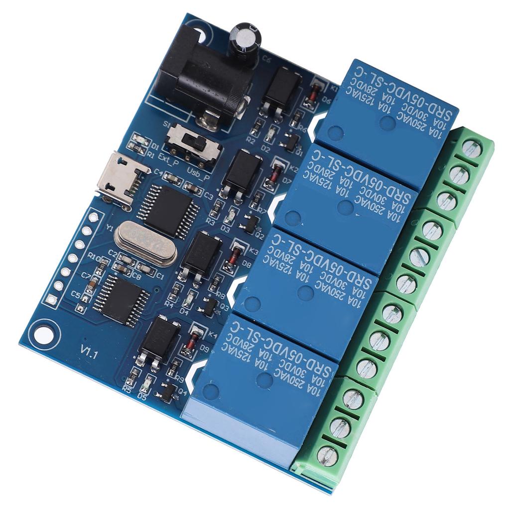 DC5V 4 Channel Relay Module USB Computer Control Relay Switch High Performance Chip LCUS-4