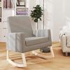 Vidaxl Rocking Armchair, Light Grey, Upholstered In Fabric