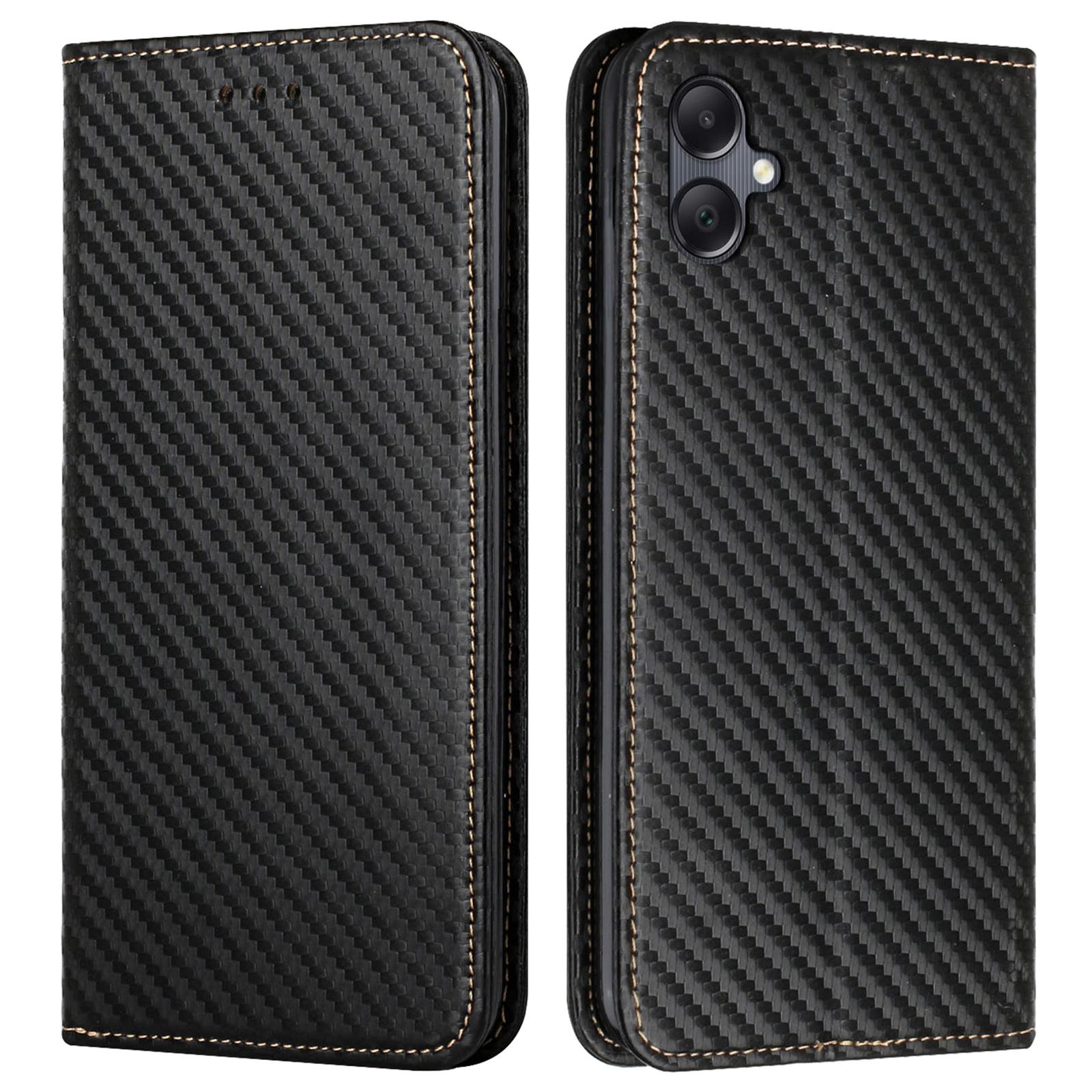 

Для Samsung Galaxy A06 4G Чохол Шкіряний Чохол-книжка Підставка Сильна Магнітна Застібка Black