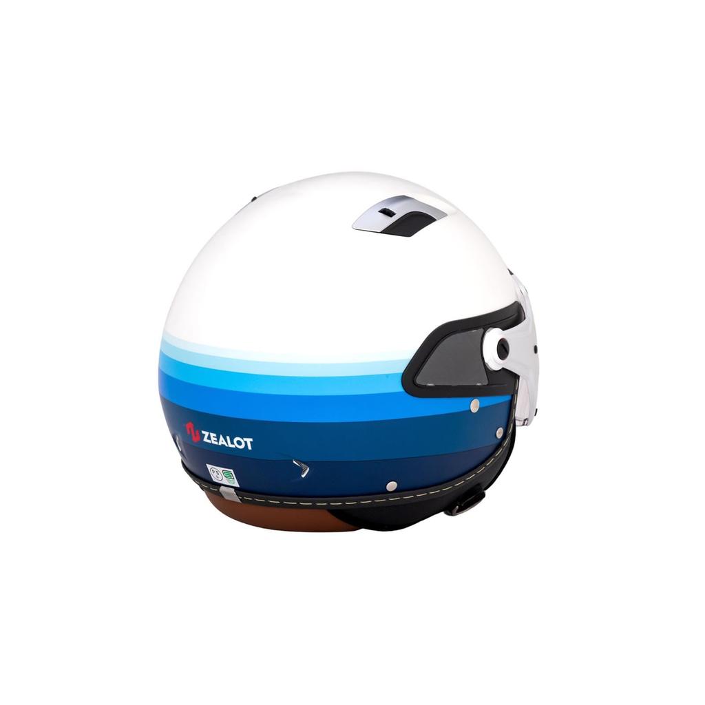 ZEALOT Zillride 2 Inner Shield Matte Size Jet, White/Blue, M, 55-56cm (JR0016/M)