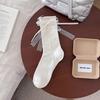 Miu-Style Bow Streamer Mid-Calf Ballet Socks - Spring & Summer JK School Style Women's Versatile Slouch Socks