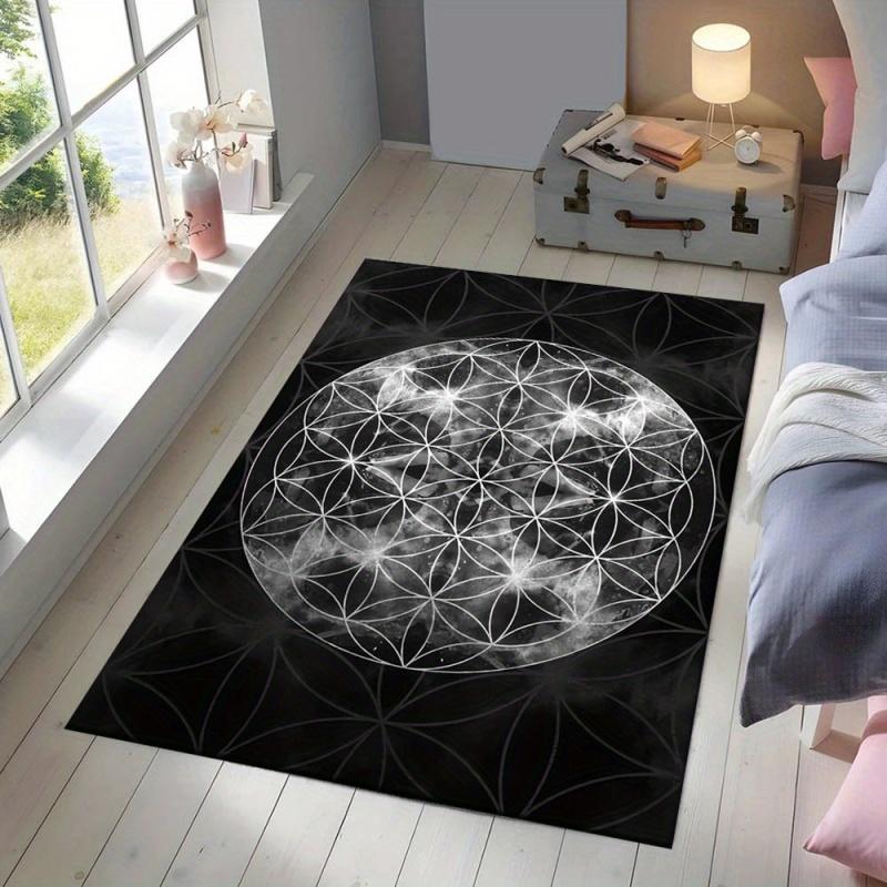 Animal World Map Educational Print Large Area Rug Soft Flannel Non Slip Floor Carpet for Living Room Learning Home Decor